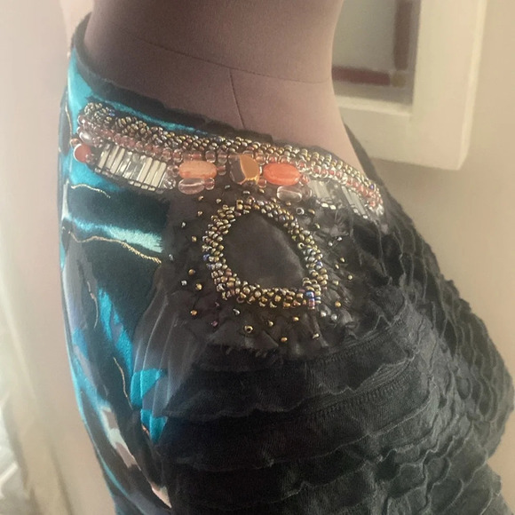 Custo Barcelona Lowxury velvet beaded mini dress - Picture 5 of 10